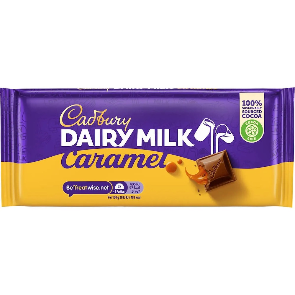 Läs mer om Cadbury Dairy Milk Caramel Chocolate Bar 120g