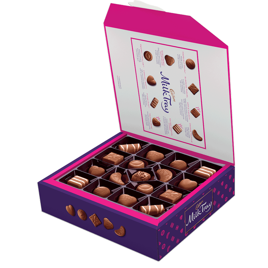 Läs mer om Cadbury Milk Tray Chocolate Box 360g