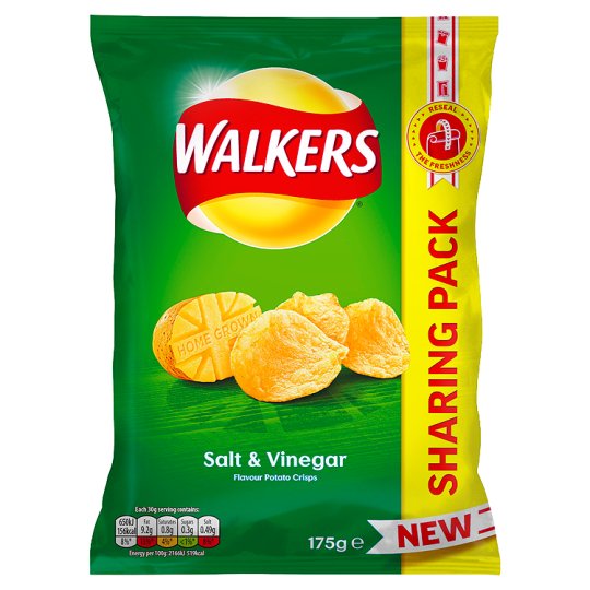 Walkers Salt & Vinegar Crisps 175g