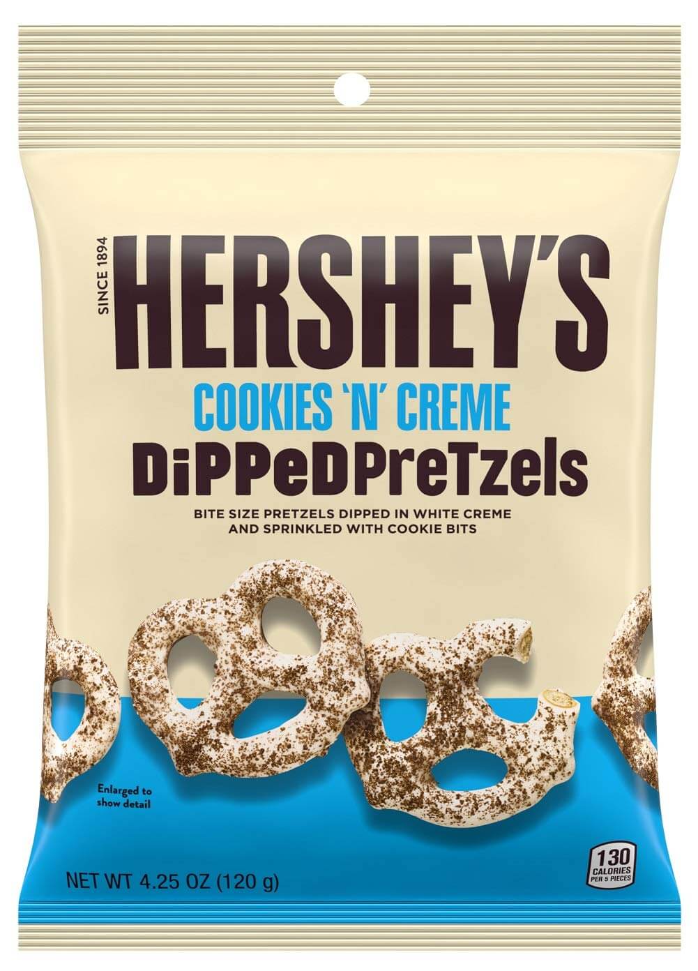 Läs mer om Hersheys Cookies N Creme Dipped Pretzels 120g