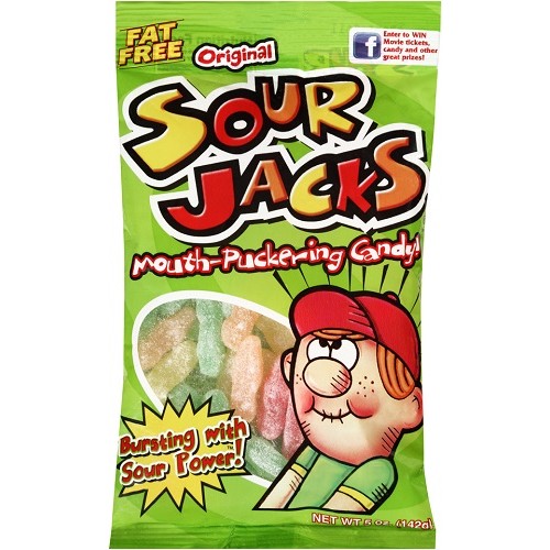 Köp Sour Jacks Original Sour Candy 141g hos Coopers Candy