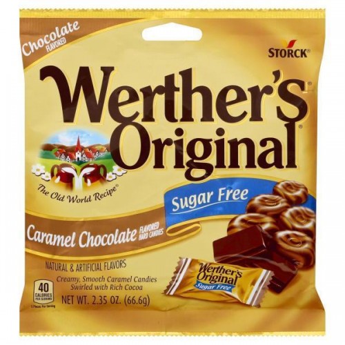 Werthers Sugar Free Caramel Chocolate Candy 66g