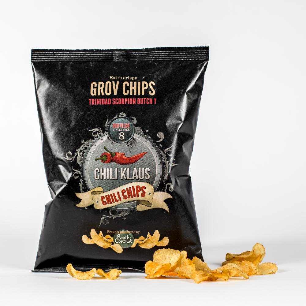 Läs mer om Chili Klaus Chili Chips Vindstyrke 8 150g