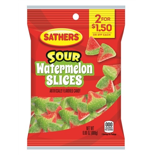 Sathers Sour Watermelon Slices 85g