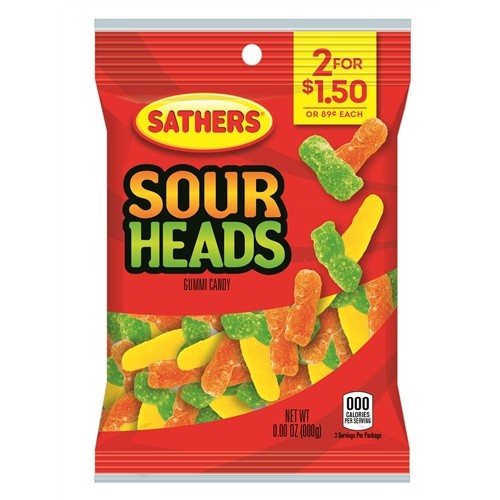 Sathers Sour Heads 85g
