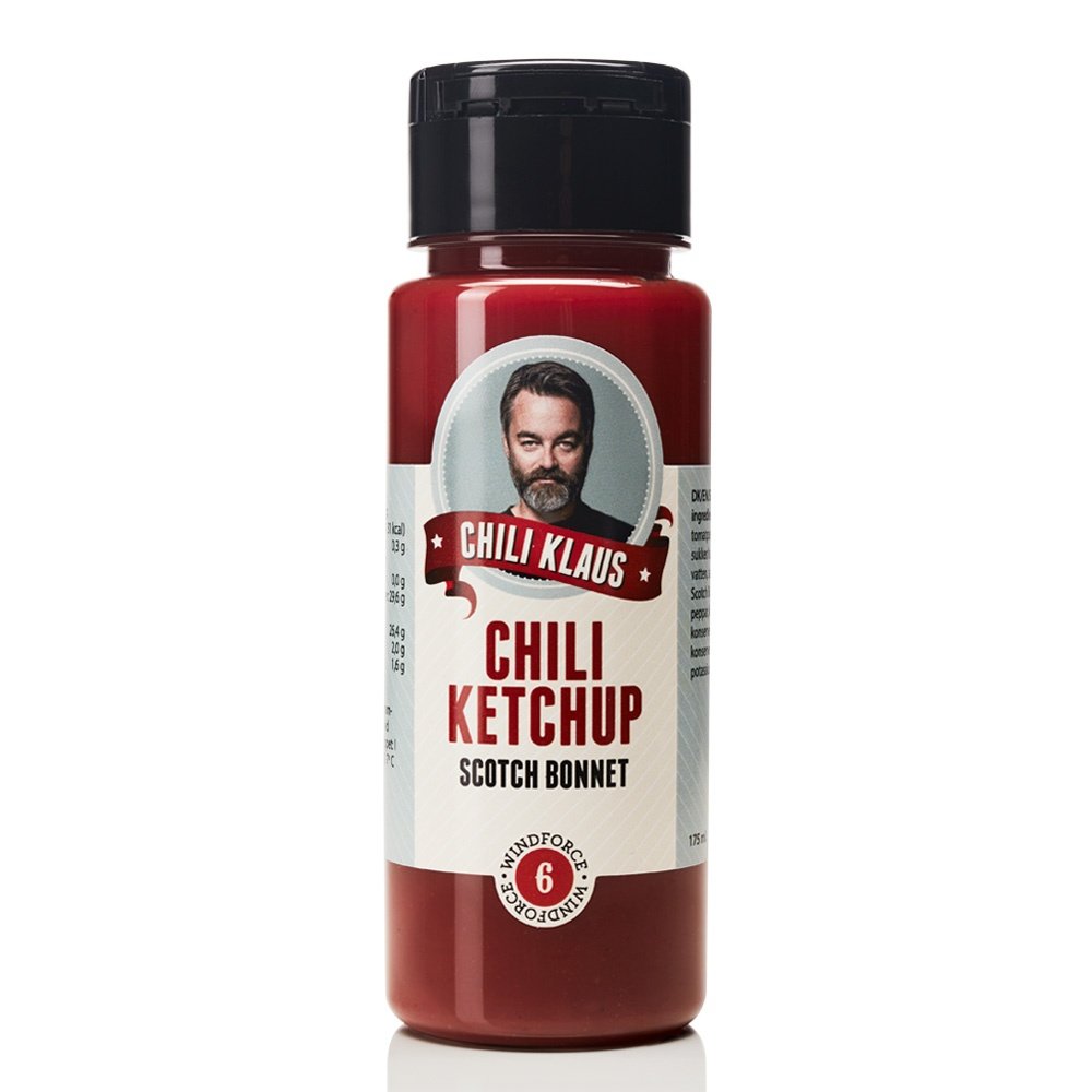 Chili Klaus Ketchup Scotch Bonnet vindstyrke 6 175ml