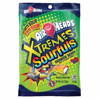 Läs mer om Airheads Xtremes Sourfuls Rainbow Berry 170g
