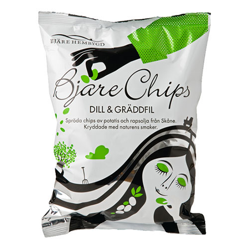 Läs mer om Bjäre Chips Dill & Gräddfil 200g