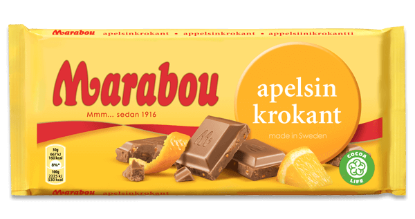 Läs mer om Marabou Apelsinkrokant 200g