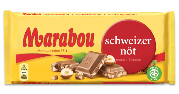 Läs mer om Marabou Schweizernöt 200g