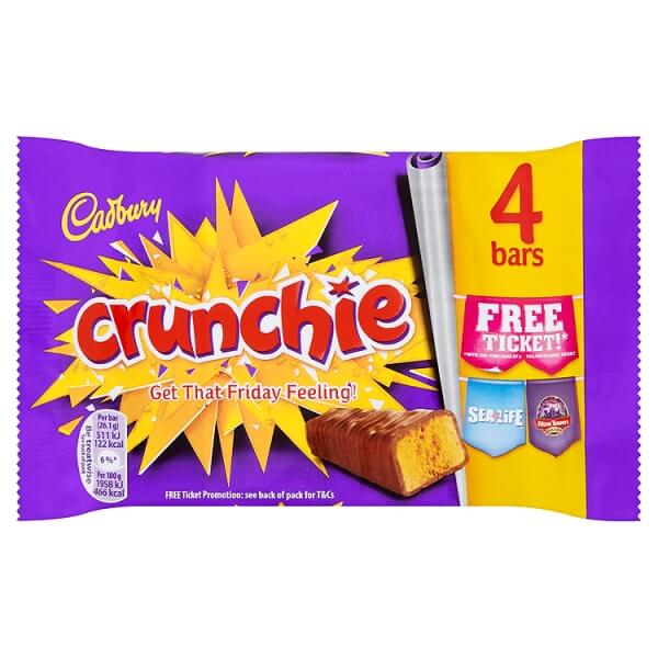 Läs mer om Cadbury Crunchie 4-Pack 100g