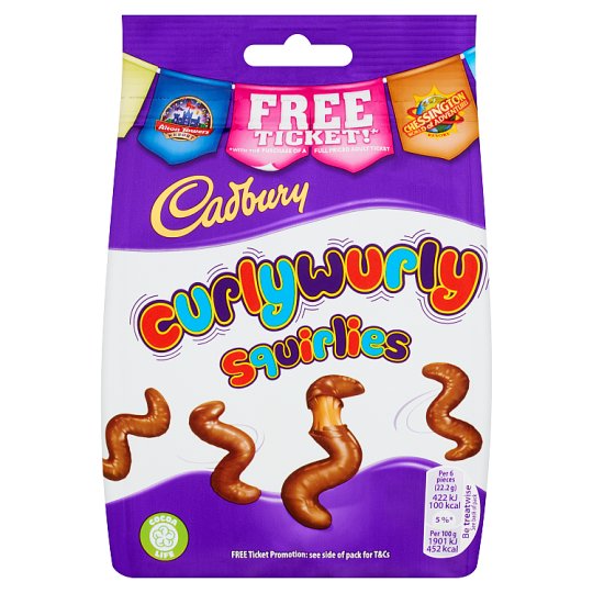 Läs mer om Cadbury Curly Wurly Squirlies Bag 110g