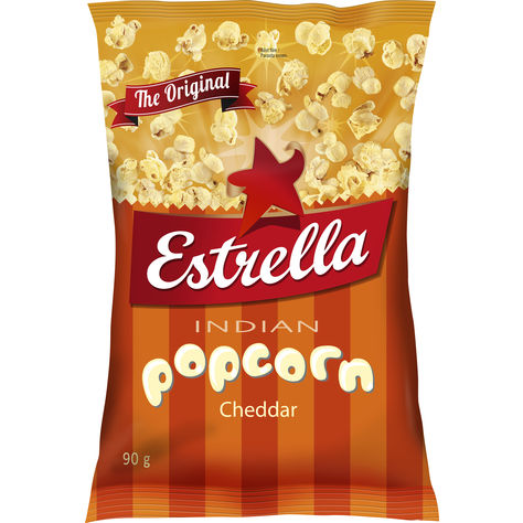 Läs mer om Estrella Popcorn Indian Cheddar 80g