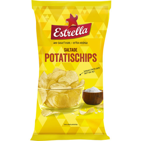 Läs mer om Estrella Potatischips Lättsaltade 175g