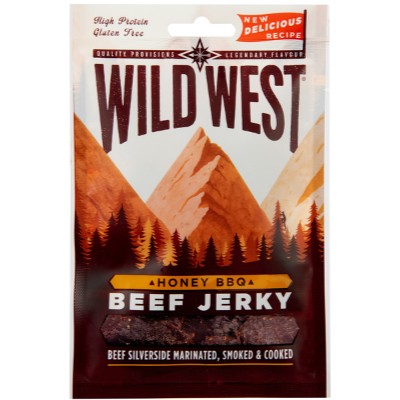 Läs mer om Wild West Beef Jerky Honey BBQ 25g