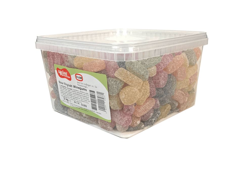 Skåne Konfektyrer English Winegums SOUR (2 kg)