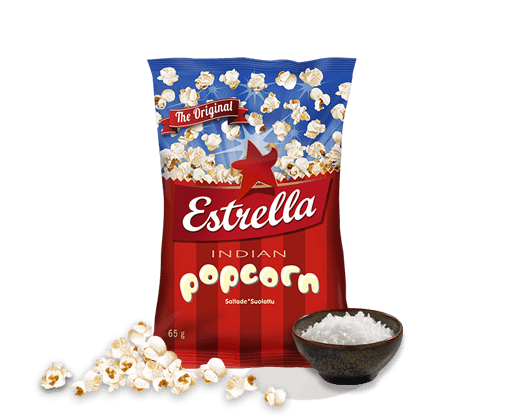 Läs mer om Estrella Indian popcorn