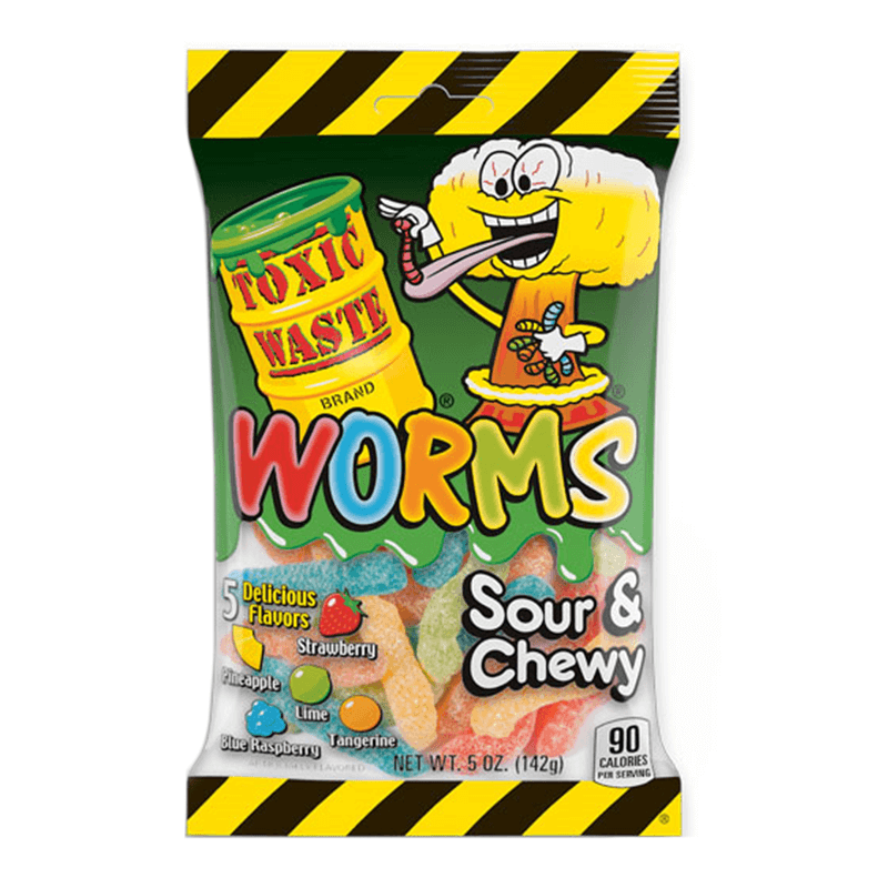 Läs mer om Toxic Waste Sour Gummy Worms 142g