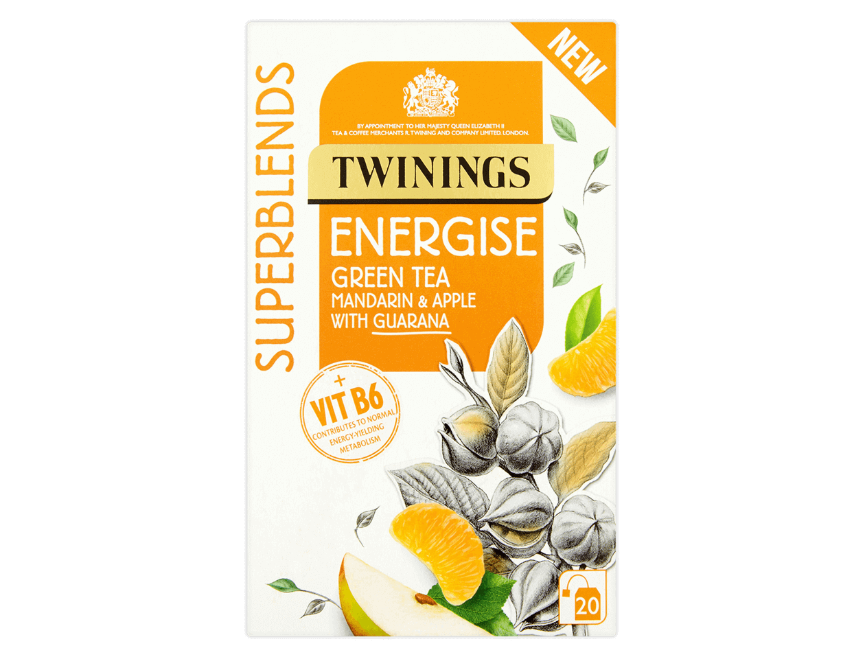 Twinings Energise Green Tea Mandarin & Apple with Guarana