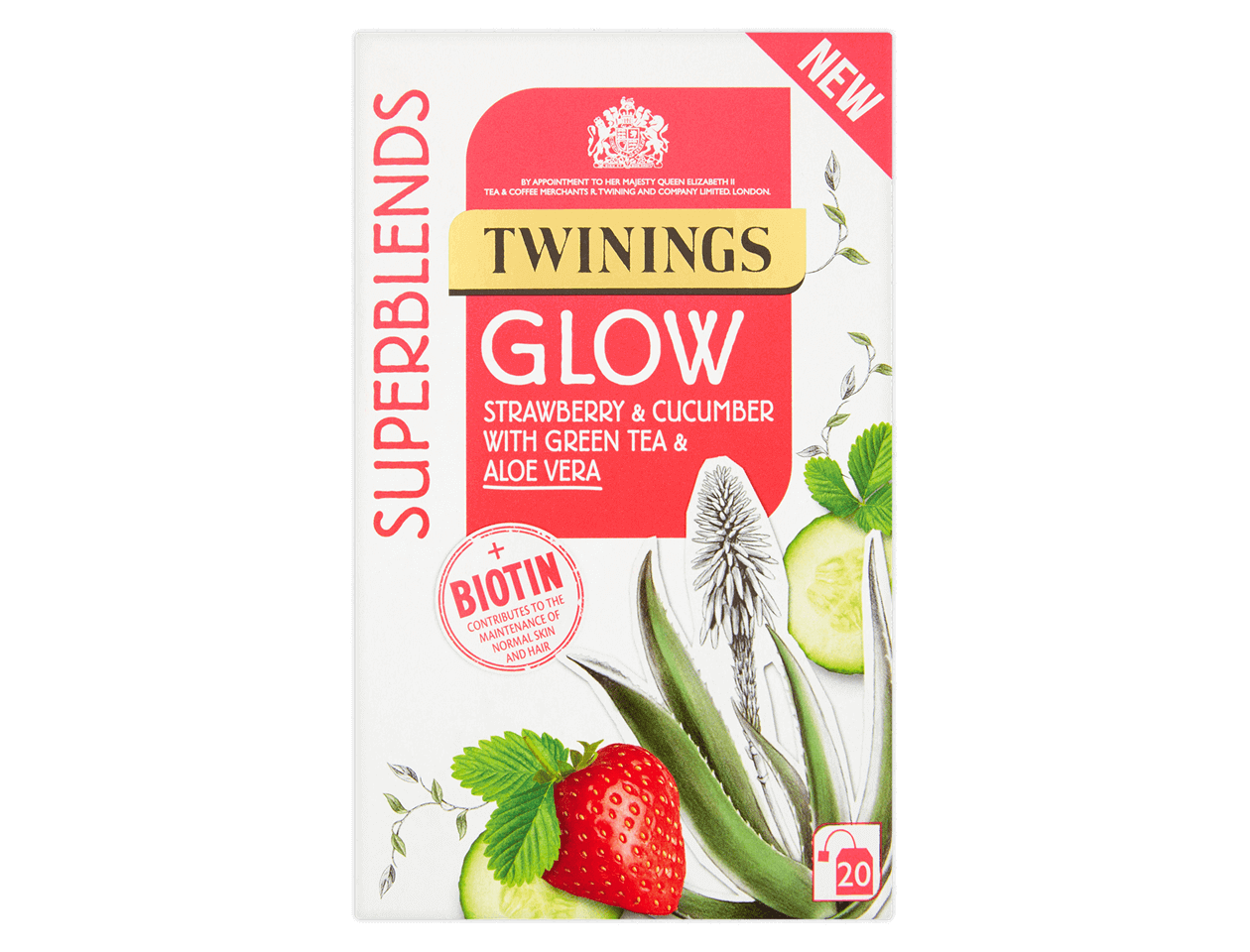 Twinings Glow Strawberry & Cucumber Green Tea