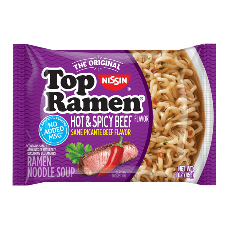 Nissin Top Ramen Hot & Spicy Beef 85g