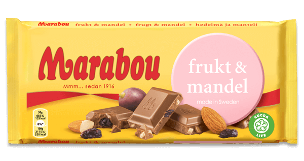 Marabou Frukt & Mandel 100g