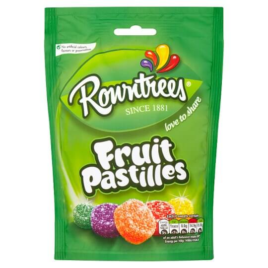 Köp Rowntree Fruit Pastilles 114g hos Coopers Candy