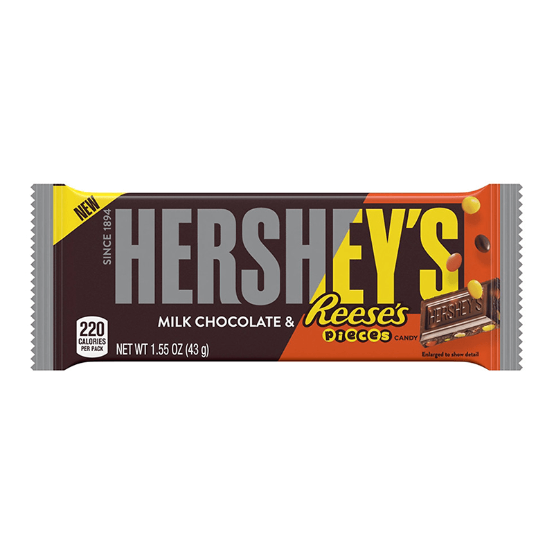 Hersheys Milk Chocolate with Reeses Pieces 43g