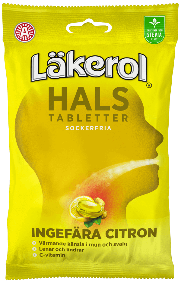 Läs mer om Läkerol Hals Ingefära Citron 65g