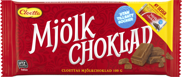 Läs mer om Cloetta Mjölkchoklad utan tillsatt socker 100g