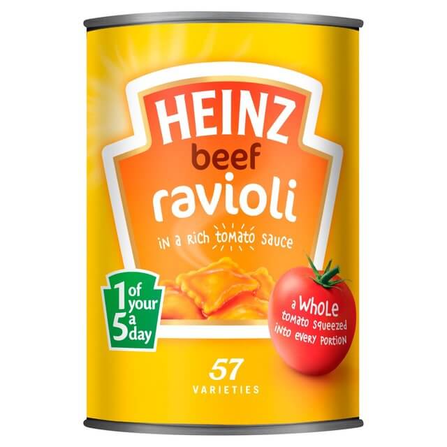 Heinz Beef Ravioli in a Rich Tomato Sauce 400g
