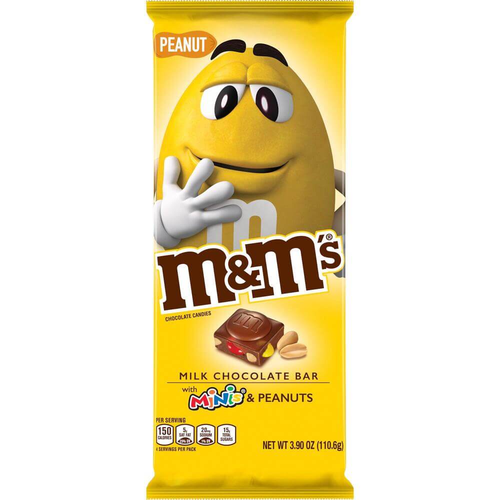 M&Ms Peanut Milk Chocolate Candy Bar 110g