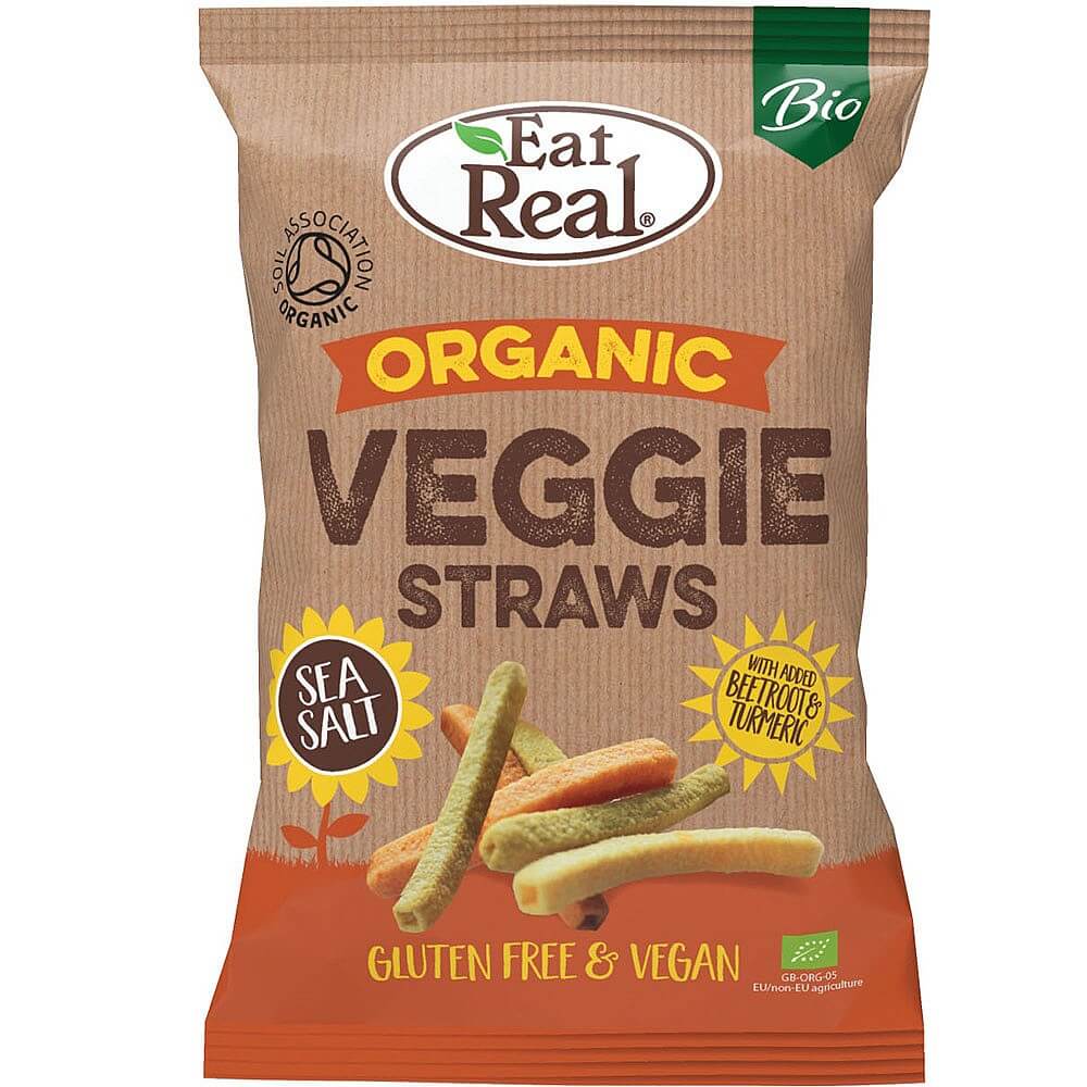 Eat Real Organic Veggie Straws Sea Salt 100g