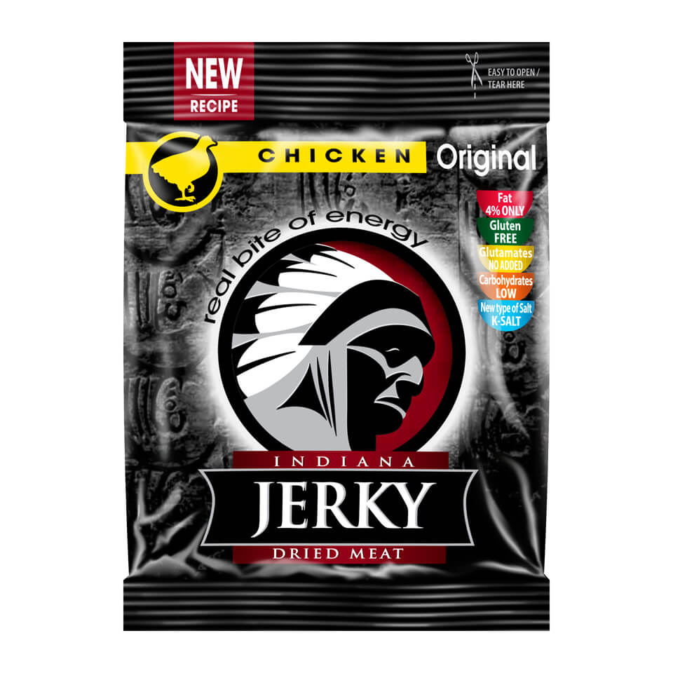 Indiana Chicken Jerky Original 25g | Snacks - Beef Jerky | Gottegrisen