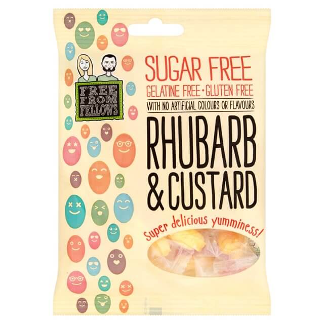 Läs mer om Free from fellows Rhubarb & Custard 70g