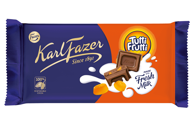 Läs mer om Karl Fazer Tutti Frutti 145g