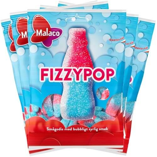 Läs mer om Malaco Fizzypop 80g x 5st