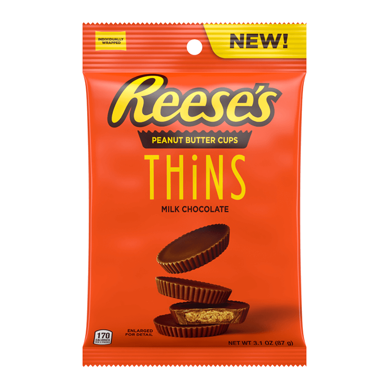 Reeses Peanut Butter Thins Milk Chocolate 88g
