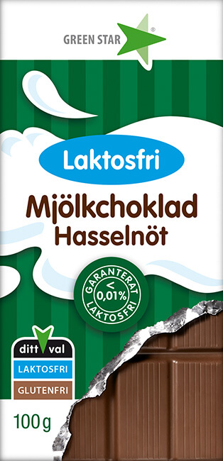 Mjölkchoklad Laktosfri Hasselnöt 100g