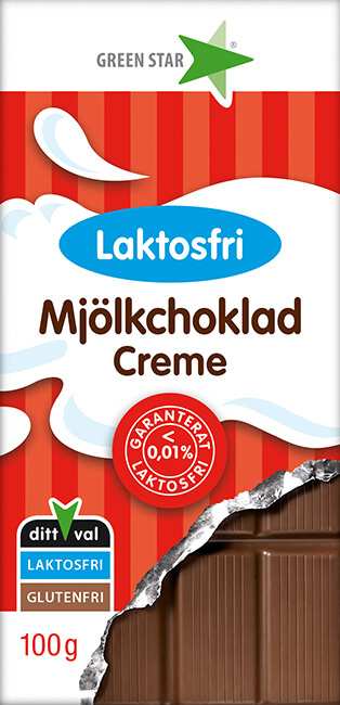Läs mer om Green Star Mjölkchoklad laktosfri Creme 100g