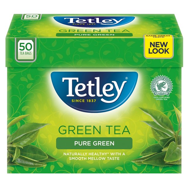 Tetley Pure Green Tea Bags 50-Pack