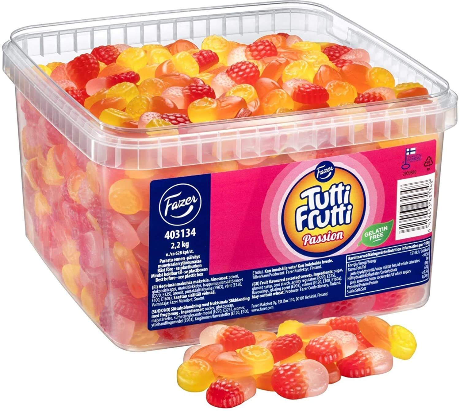 Läs mer om Fazer Tutti Frutti Passion 2.2kg