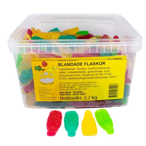 Blandade flaskor 2,2kg
