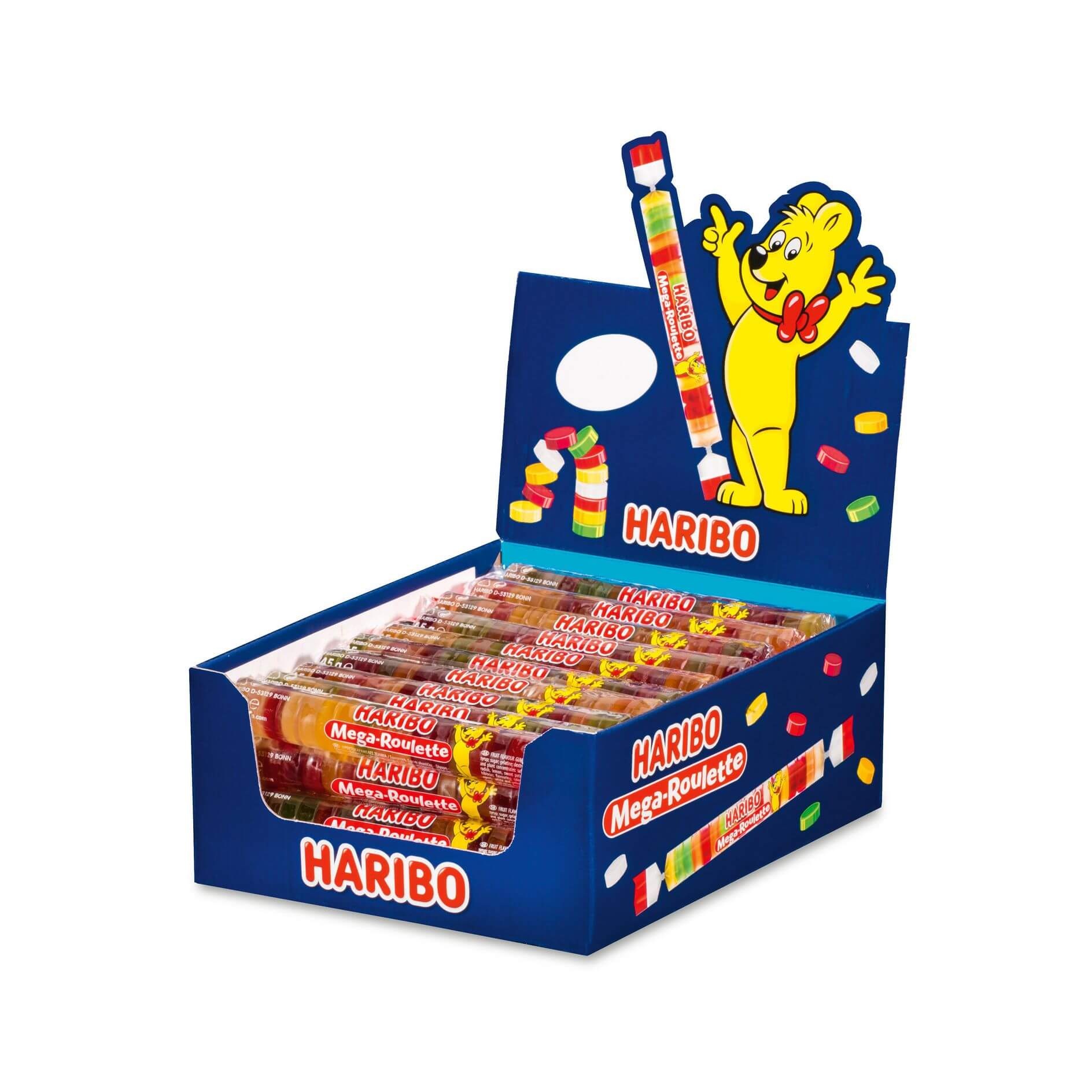 Haribo Mega Roulette Fruit 45g x 40st (hel låda)