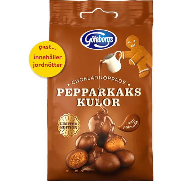 Läs mer om Göteborgs Kex Chokladdoppade Pepparkakskulor 120g
