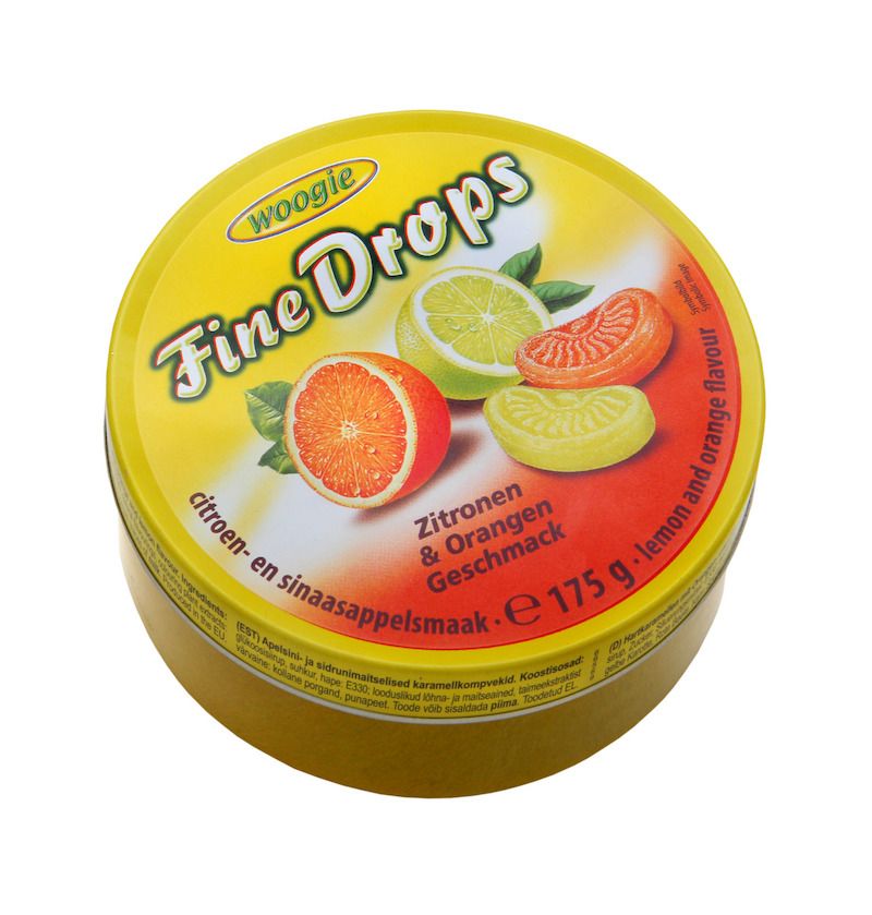 Läs mer om Woogie Fine Drops - Citron-Apelsin 175g