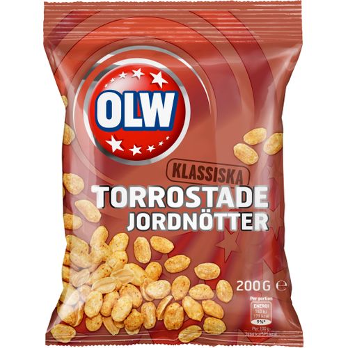 Läs mer om OLW Torrostade Jordnötter 200g