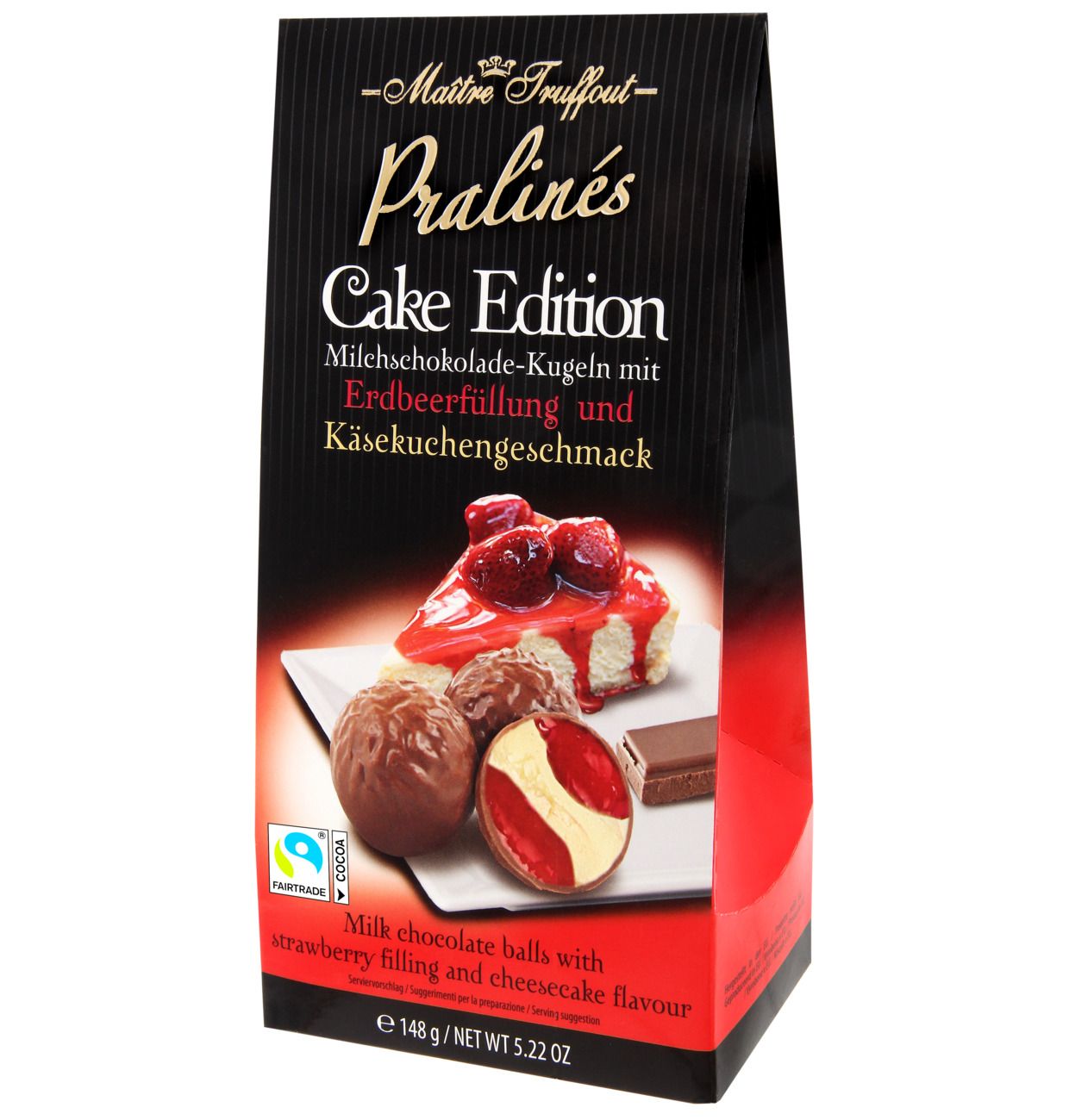 Läs mer om Pralines cake edition - strawberry & cheesecake 148g