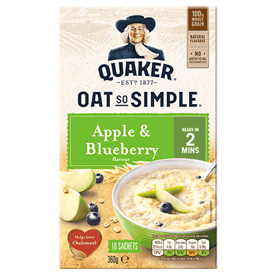 Läs mer om Quaker Oats So Simple Apple & Blueberry 360