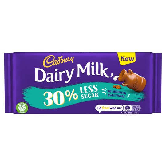 Läs mer om Cadbury Dairy Milk 30% Less Sugar 85g